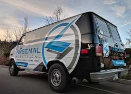 Arsenal Electrical Van Wrap