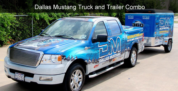 Dallas Mustang Truck and Trailer wrap