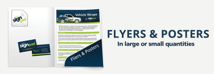 Fliers & Posters (Design and printing) services by theSignPad in Victoria, BC