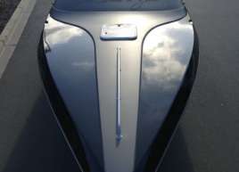 Matte silver and gloss black boat wrap