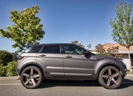 Full Charcoal Matte Metallic Wrap on a Range Rover Evoque