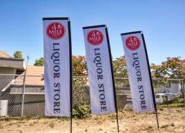 Rectangle Flags for 4 Mile Liquor Store