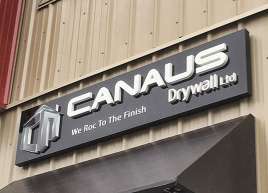 Canaus Drywall Store Front Signage