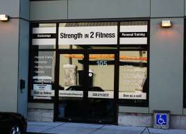 Strength in 2 Fitness Store Front Graphics