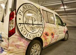 Transit Connect Wrap for Platinum Floral Designs