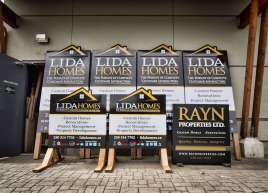 New custom signage for Lida Homes