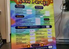 Sanwich Board for the Love Perogy with Dry Erase Laminate