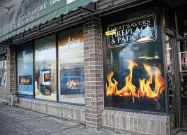 Heat Savers Store Front Signage