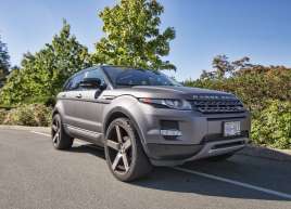 Full Charcoal Matte Metallic Wrap on a Range Rover Evoque