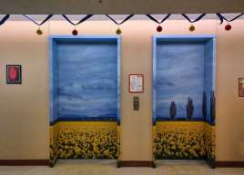 Elevator Wraps for Sunset Lodge