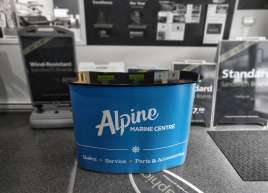 Podium stand for Alpine Marine