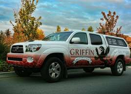 Griffin Restoration Tacoma Truck Wrap